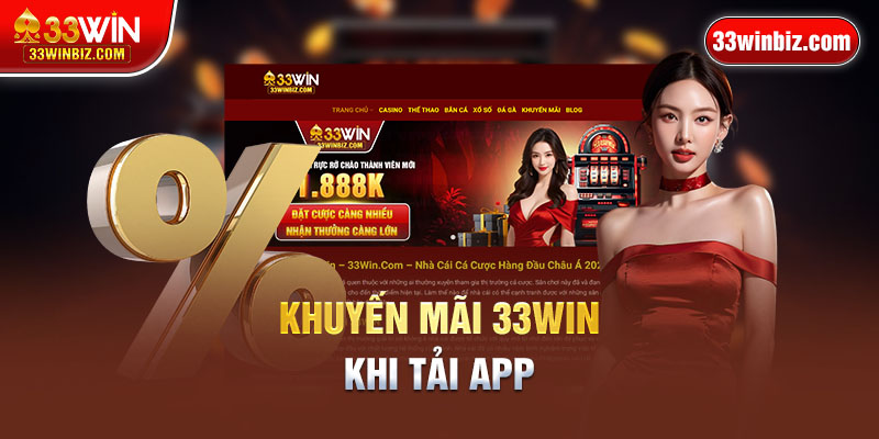 Khuyến mãi 33Win khi hội viên tải app